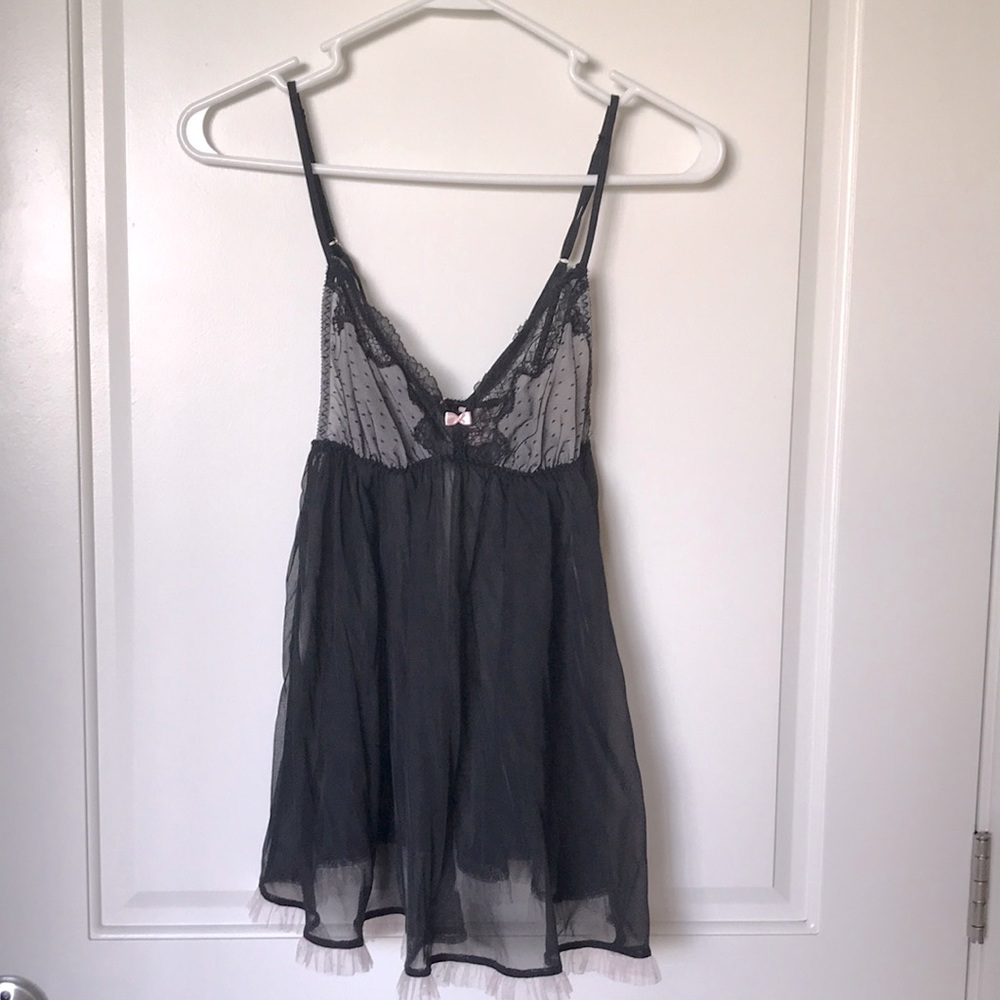 Victoria Secret black lingerie with fringe size small